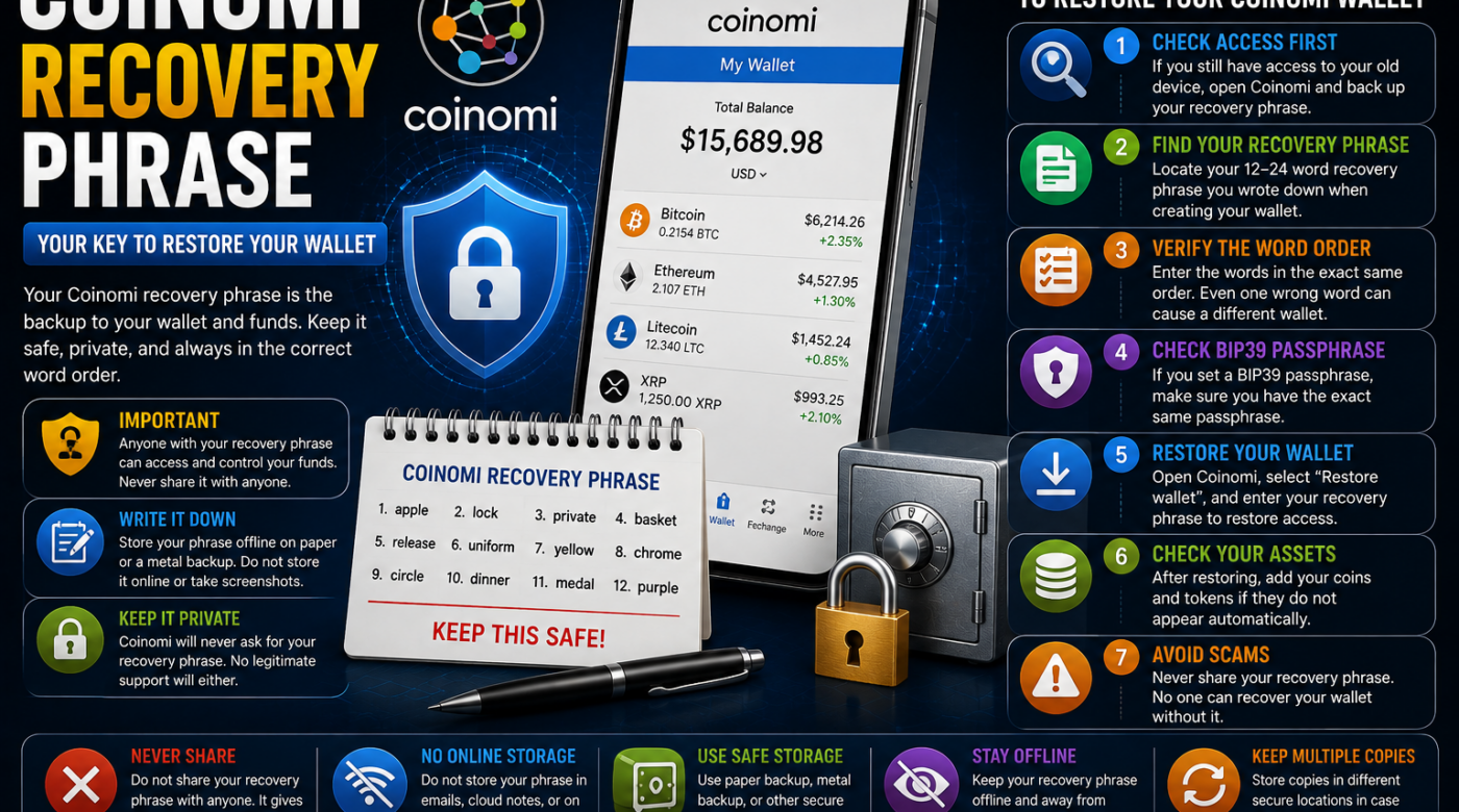 coinomi recovery phrase