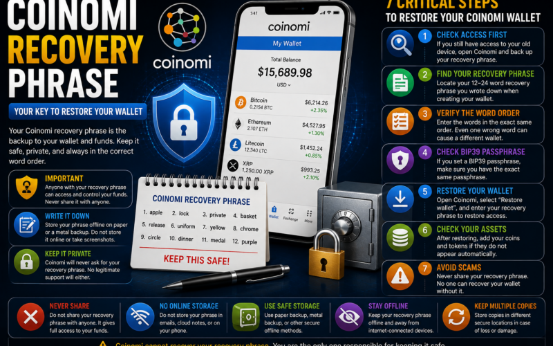 Coinomi Recovery Phrase: 7 Critical Steps to Restore Your Wallet Safely