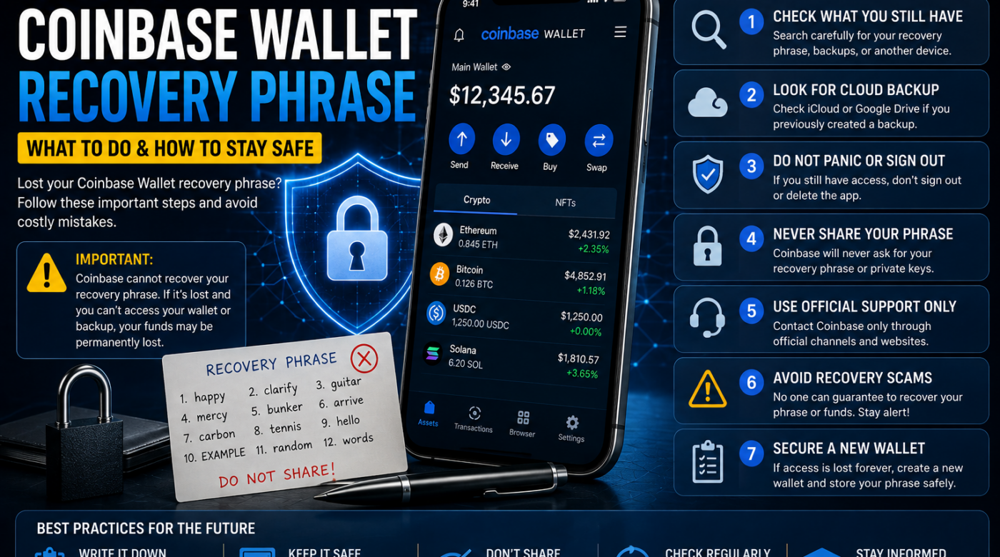i lost my coinbase wallet recovery phrase