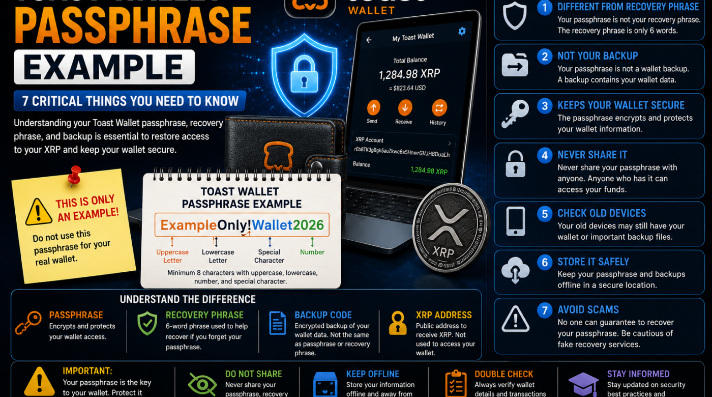 toast wallet passphrase example
